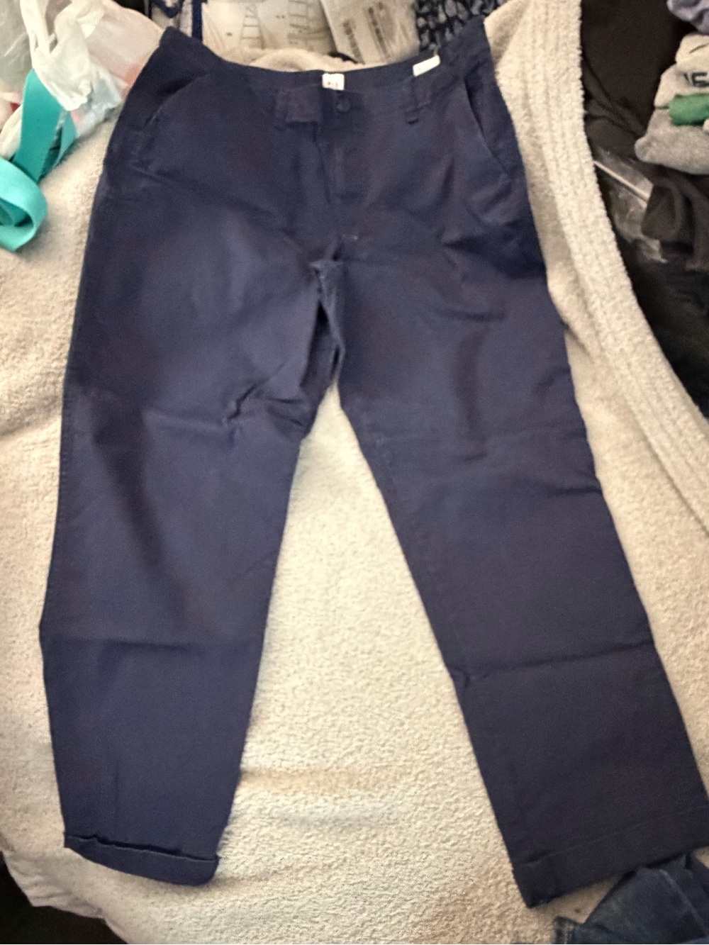 Gap Navy Stretch Chino girlfriend capri Pants size 16 women’s